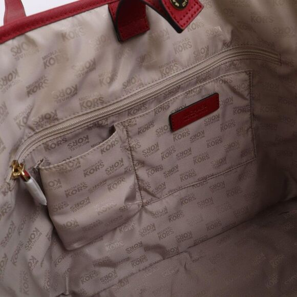 NWT Michael Kors Travel Saffiano Tote in Scarlet - Picture 10 of 11